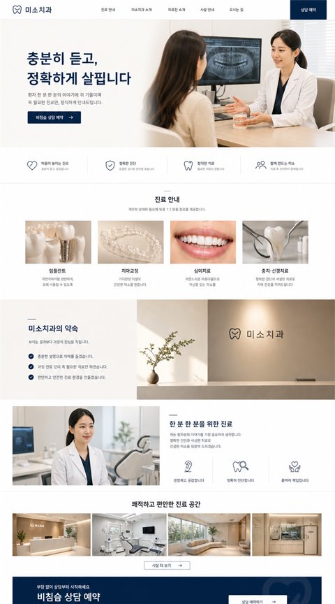 상담의 명료함을 강조한 미소치과 원안 A